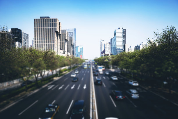 北京城市公路夜景