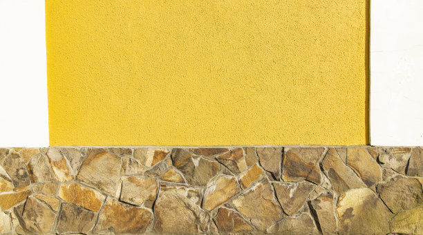 黄色水泥墙纹理