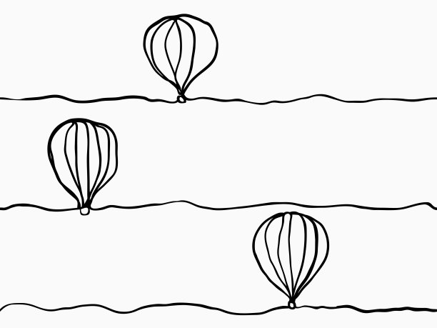 天空热气球空中旅行