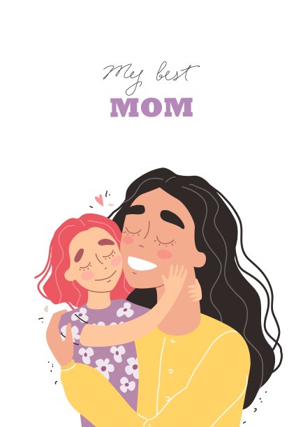 母女插画