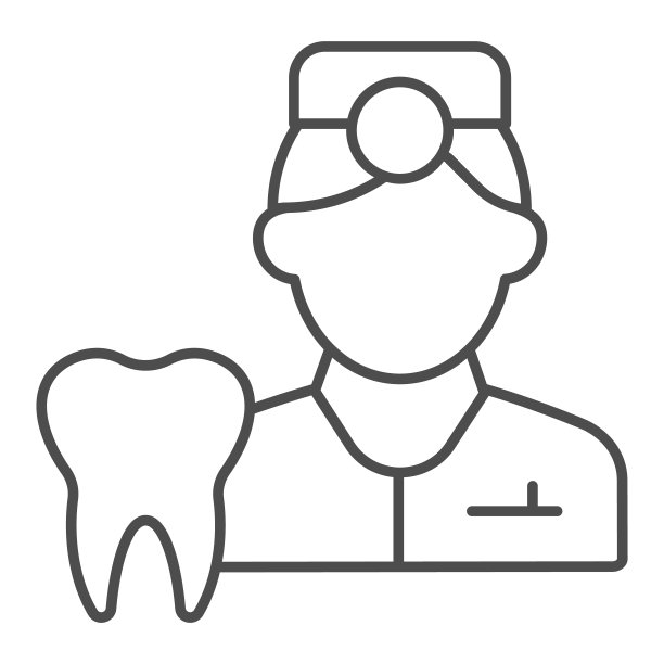 牙医和患者矢量