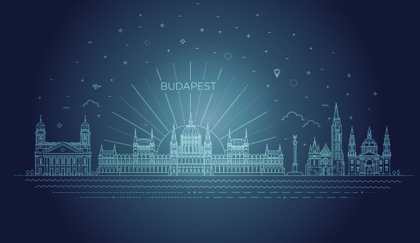 匈牙利旅游景点海报