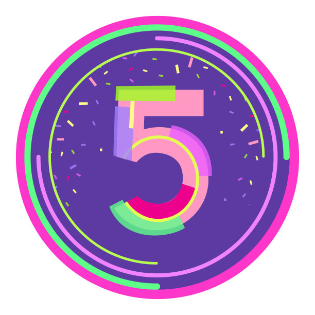 5数字设计logo