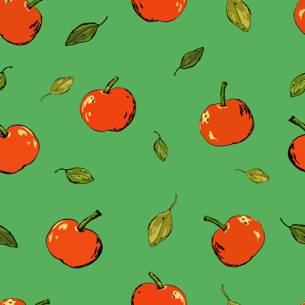 水果苹果矢量插画