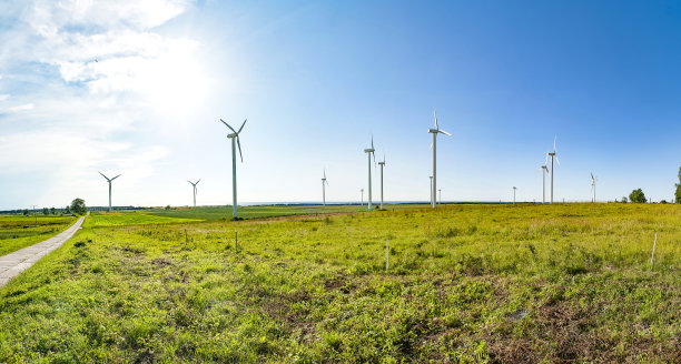 绿色新能源风力发电背景
