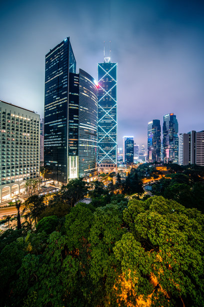 地产 城市 夜景 俯瞰