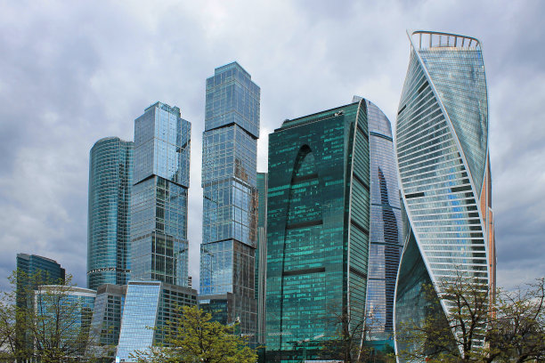 俄罗斯科技建筑背景