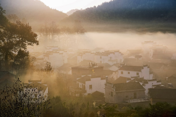 田园风光,地形,秋天