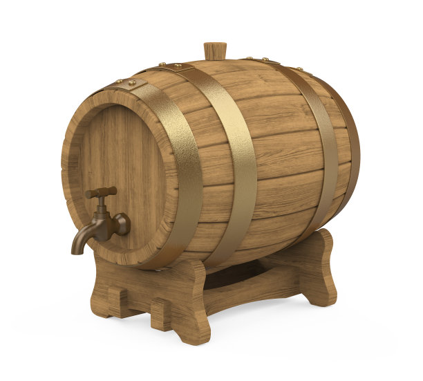 木质酒桶 模型