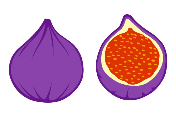 成熟的紫色无花果水果