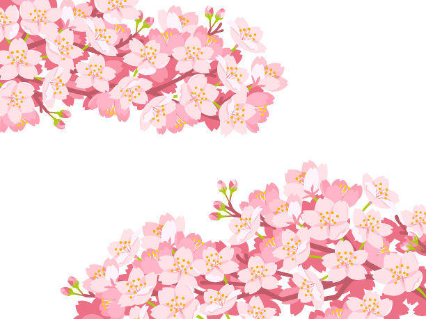 卡通春季花卉花朵