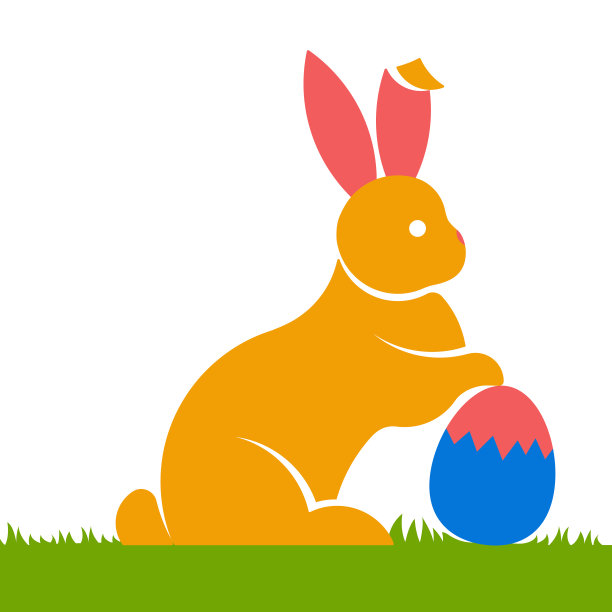 卡通兔子小白兔logo