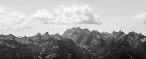 风景 蓝天白云 山川 山脉 大