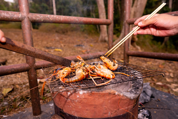 鲜火焰烤串虾