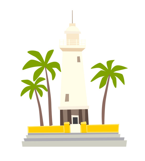 夏日沙滩旅游图标icon