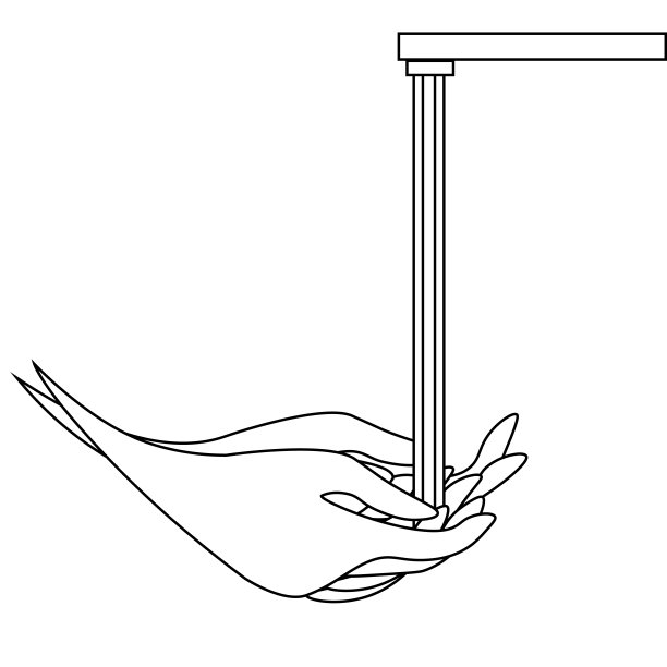 洗手线稿