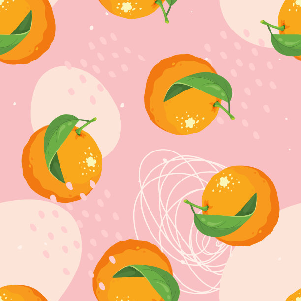 橘子图案设计