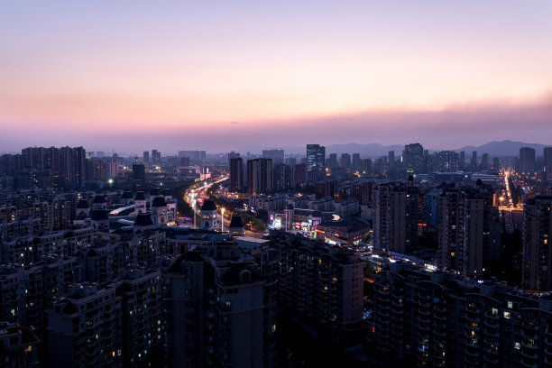 清晨上海街景
