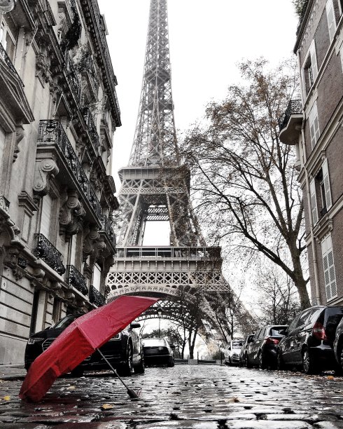 冬天巴黎街景