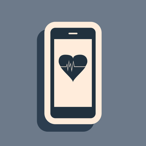 智能手机健康应用插画