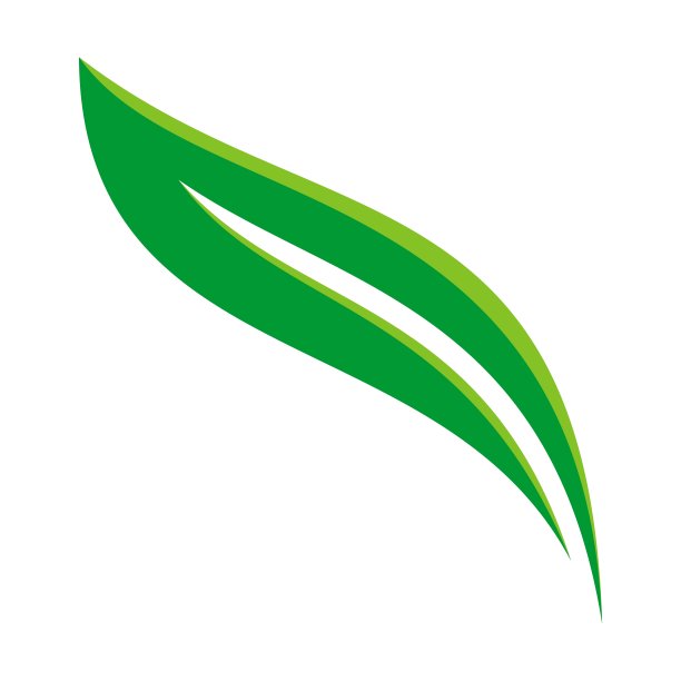 绿叶标志简洁logo