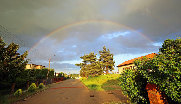 彩虹全景摄影图