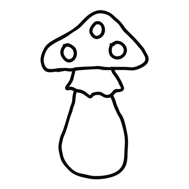 矢量香菇插画