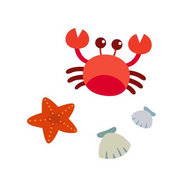 卡通螃蟹标志