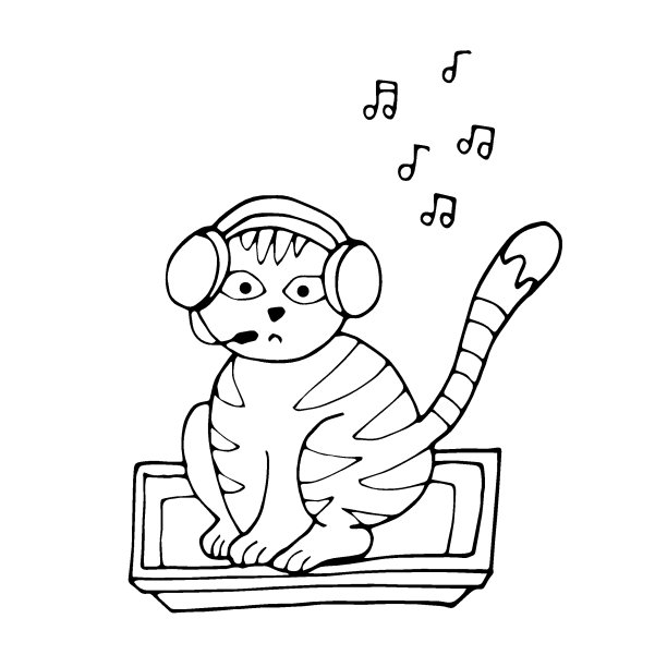 听音乐的猫