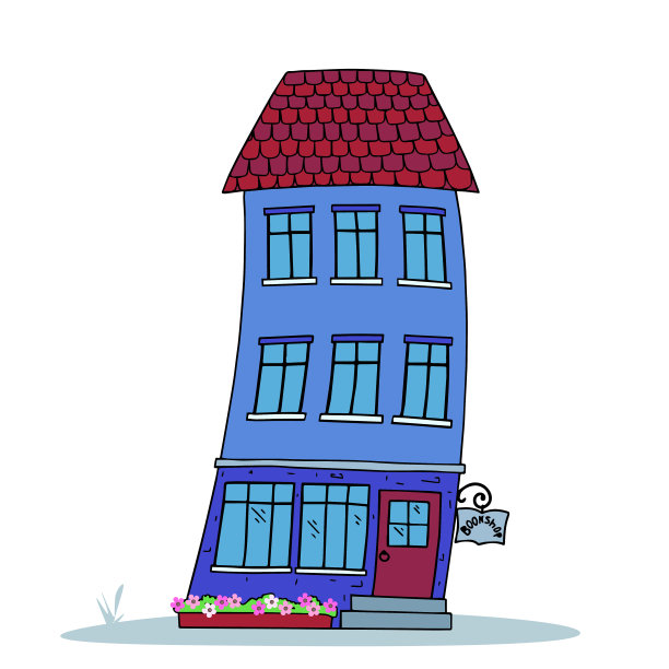 漫画建筑小房子