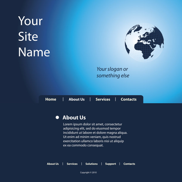 网站内页设计 网页模板