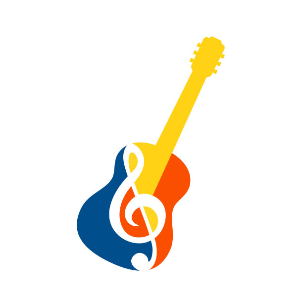 吉他标志设计logo