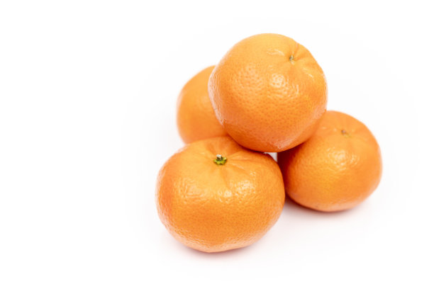 白背景橙子特写橘子