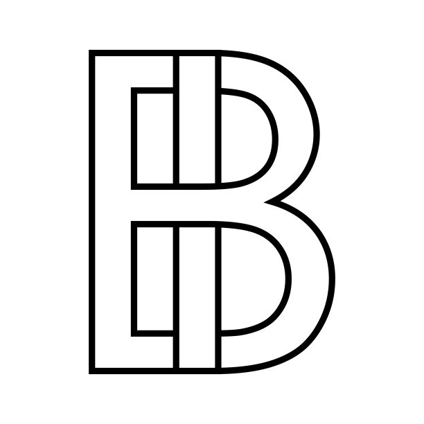 字母b简约科技logo