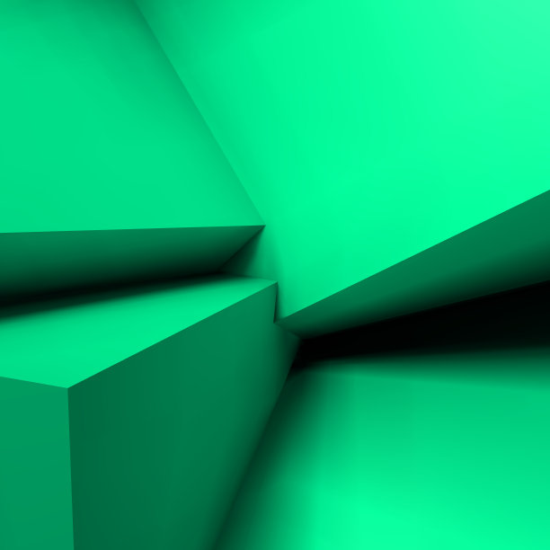 绿色立体拼接几何拼接高清背景