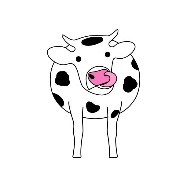 卡通小牛logo