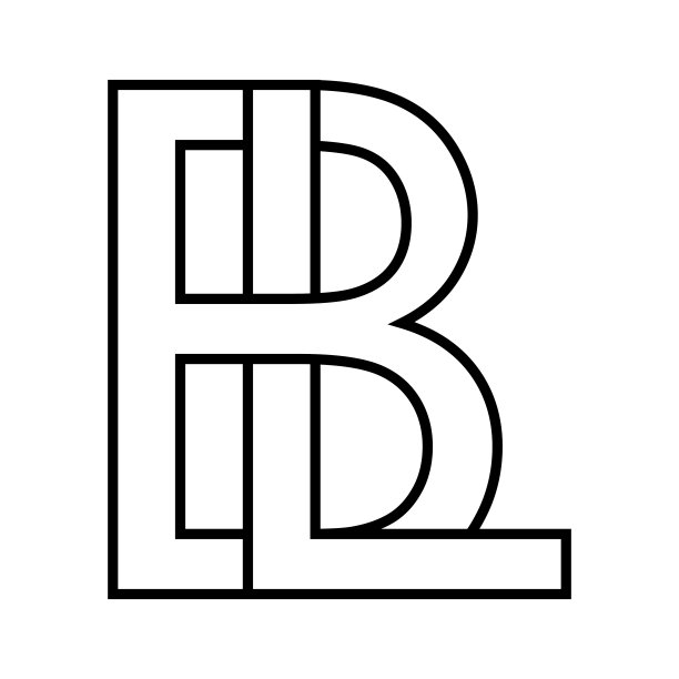 字母b简约科技logo