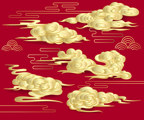 矢量 中国传统底纹 云纹