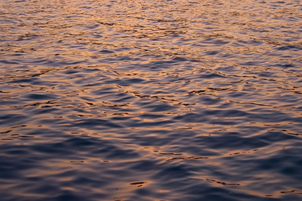 夕阳水纹湖泊波纹