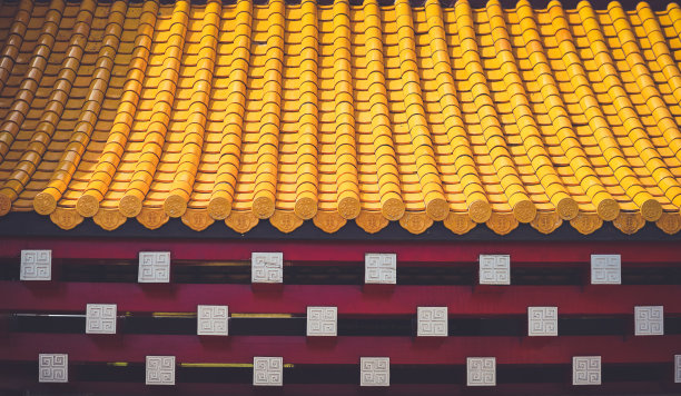 寺庙黄墙