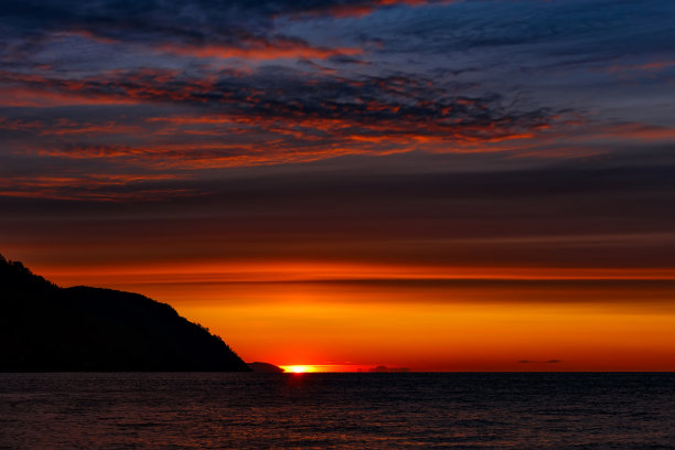 夕阳下的大山风景