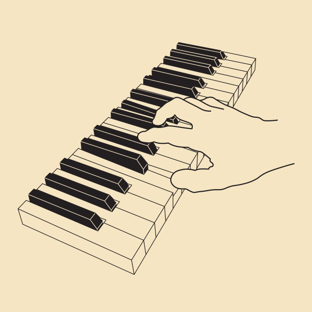 钢琴插画