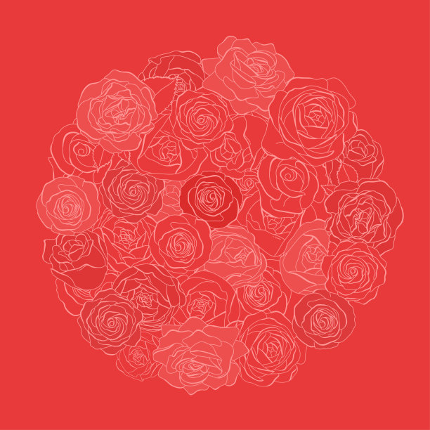 玫瑰花矢量循环素材