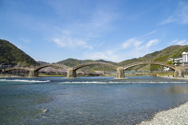 石拱桥和溪流