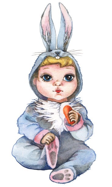 可爱卡通小兔