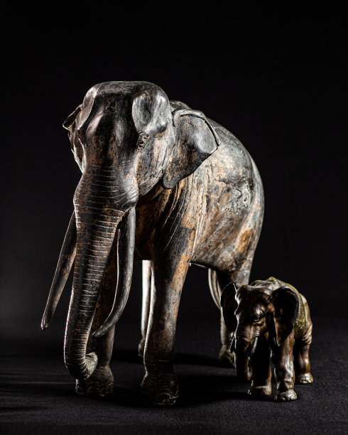 金属雕塑,大象