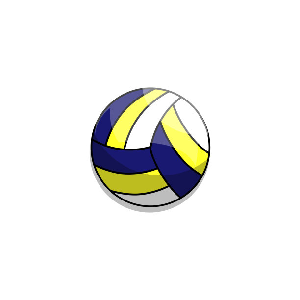 运动排球logo设计