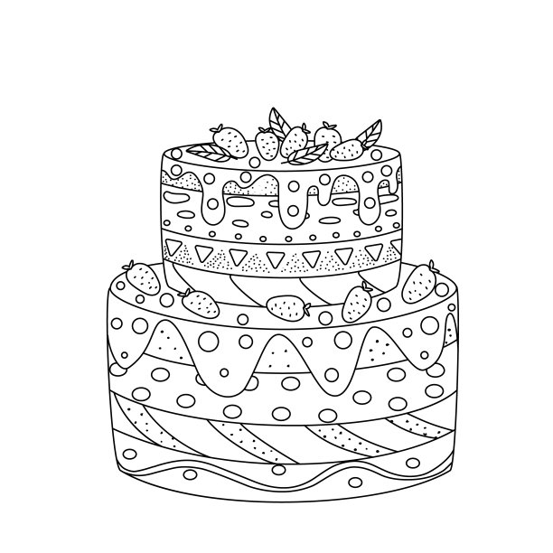 蛋糕简约图案
