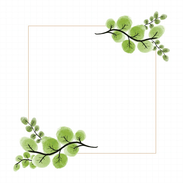植物树叶四方连续底纹