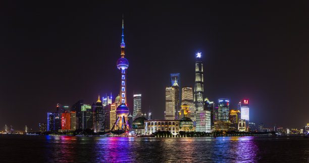 上海 城市夜景 摩天大楼